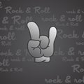 Rock and roll theme hand gesture Royalty Free Stock Photo