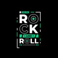 Rock and roll typography estd 1966 Royalty Free Stock Photo