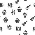 Rock And Roll Vector Seamless Pattern Royalty Free Stock Photo