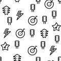 Rock And Roll Vector Seamless Pattern Royalty Free Stock Photo