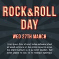 Rock and roll vintage 3d vector lettering Royalty Free Stock Photo