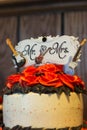 Rock and roll wedding cake Royalty Free Stock Photo