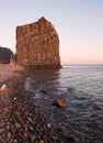 Rock Sail on the Black Sea in the evening light Royalty Free Stock Photo