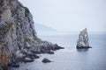 Rock Sail. Crimea. Black Sea Royalty Free Stock Photo