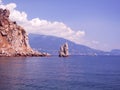 Rock sail at the yalta crimea Royalty Free Stock Photo