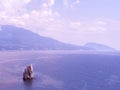 Rock sail at the yalta crimea Royalty Free Stock Photo