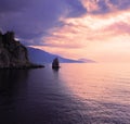 Rock sail at the yalta crimea Royalty Free Stock Photo