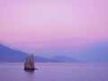 Rock sail at the yalta crimea Royalty Free Stock Photo