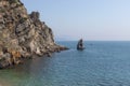 Rock Sail, Yalta, southern coast of Crimea. Royalty Free Stock Photo