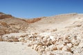 Rock and sand in the desert of the Valley of the Kings. Egypt Royalty Free Stock Photo