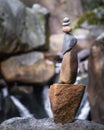 Rock Sculpture ALong a California River Royalty Free Stock Photo