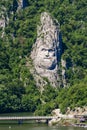 Rock sculpture of Decebalus in Danube gorge