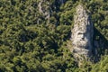 Rock sculpture of Decebalus at Danube river in Romania Royalty Free Stock Photo