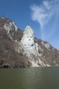 Rock sculpture of Decebalus, Romania Royalty Free Stock Photo