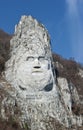 Rock sculpture of Decebalus, Romania Royalty Free Stock Photo