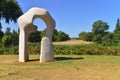 Rock sculpture in Hyde Park during a sunny summer day