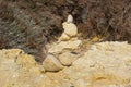 Rock sculptures on Prai da Oura Beach at Albuferia portugal