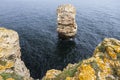 Rock in the sea near Tyulenovo, Black Sea