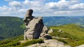 A rock with the shape of the face. The wonders of nature