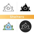 Rock shelter icon Royalty Free Stock Photo