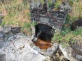 Rock shelter over natural hot spring