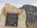 Rock sign at Hollywood Hills trail
