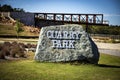 The rock sign at Quarry Park in Winston Salem North Carolina Royalty Free Stock Photo