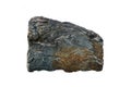 Gneiss rock stone isolated on a white background. Metamorphic Rock is formed by high-grade regional metamorphism.