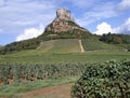 Rock of Solutre with the pouilly-fuisse vineyards