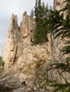 Rock spires and hanging gardens near Paudre Lake