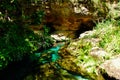 Rock springs Florida in Kelly state park near Apopka is hot spring with clear cyan water great for snorkeling