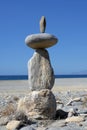 rock stack on a beach Royalty Free Stock Photo