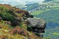 Rock Stack on Hillside, Derbyshire Peak District Royalty Free Stock Photo