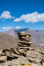 Rock Stack with Mountain Background Royalty Free Stock Photo