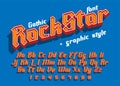Rock Star - decorative font with graphic style Royalty Free Stock Photo
