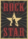 Rock star grunge poster