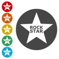 Rock star icon Royalty Free Stock Photo