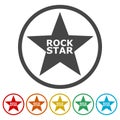 Rock star icon Royalty Free Stock Photo