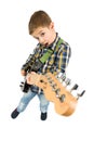 Rock star kid Royalty Free Stock Photo