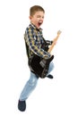 Rock star kid Royalty Free Stock Photo