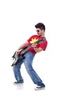 Rock star playing solo Royalty Free Stock Photo