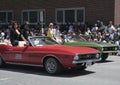 Rock Star Slash on 1971 Ford Mustang during Indy 500 Festival Parade Royalty Free Stock Photo