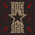 Rock Star - t-shirt design for woman or man. T-shirt apparels co