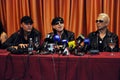 Rock stars at press conference