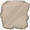 Rock stone. Game art Rocks cartoon banner. Square stone panel. Vector