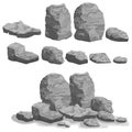 Rock stone set Royalty Free Stock Photo