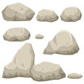 Rock stone set Royalty Free Stock Photo
