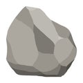 Rock stones or debris of mountain. Gravel, gray stone. Polygonal shape, piece of fossil stone. Game decoration element