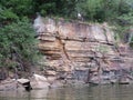 Rock strata in Eastern Oklahoma Royalty Free Stock Photo