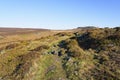 Rock strewn path on the slopes of Burbage Edge South